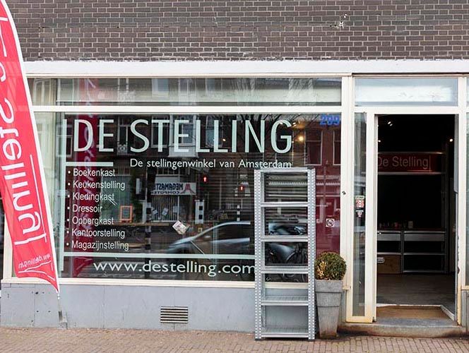 Winkel van De Stelling in Amsterdam voor advies over metalen boekenkasten